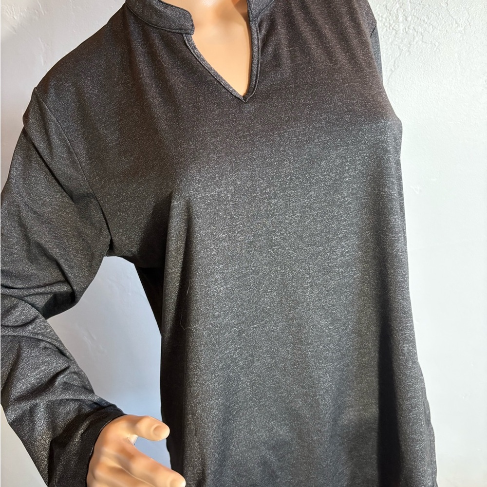 Coolrun Shirt, Women's Size X Large, Gray, Long Sleeve, V-neck